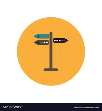 Stylish icon in color circle airport signage vector image