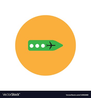 Stylish icon in color circle airport signage vector image