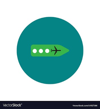 Stylish icon in color circle airport signage vector image