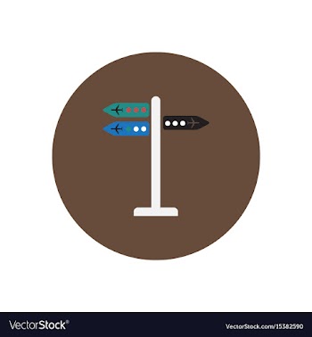 Stylish icon in color circle airport signage vector image