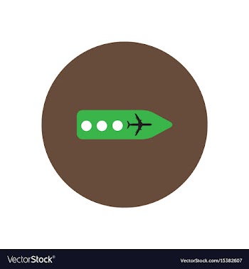 Stylish icon in color circle airport signage vector image