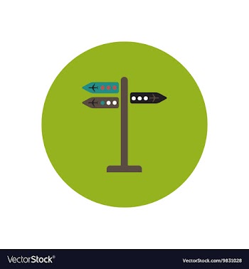Stylish icon in color circle airport signage vector image