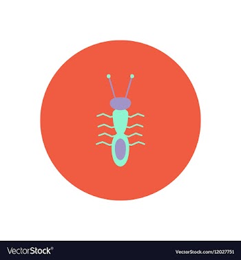Stylish icon in color circle ant insect vector image