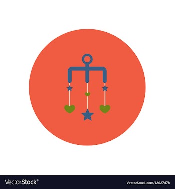 Stylish icon in color circle babies Bed carousel vector image