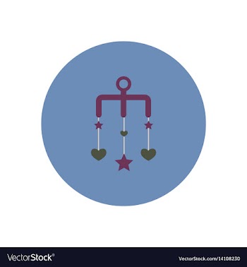 Stylish icon in color circle babies bed carousel vector image
