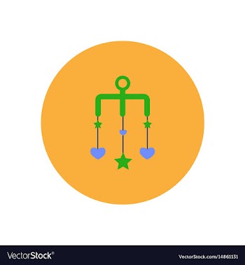 Stylish icon in color circle babies bed carousel vector image