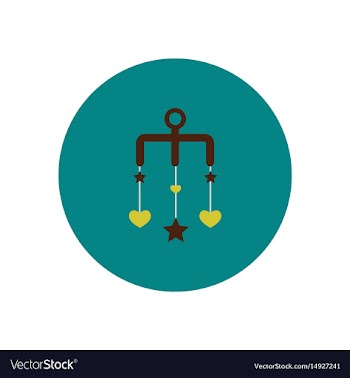 Stylish icon in color circle babies bed carousel vector image