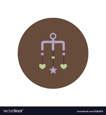 Stylish icon in color circle babies bed carousel vector image