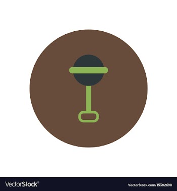 Stylish icon in color circle baby rattle vector image