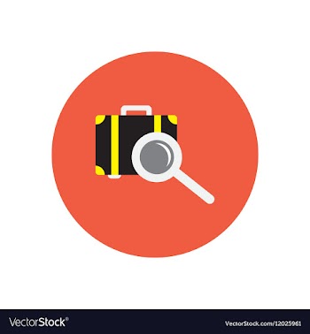 Stylish icon in color circle baggage Scanner vector image