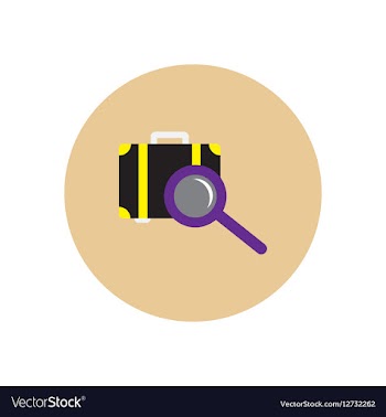 Stylish icon in color circle baggage Scanner vector image
