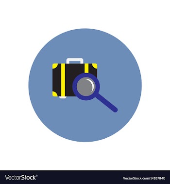 Stylish icon in color circle baggage scanner vector image