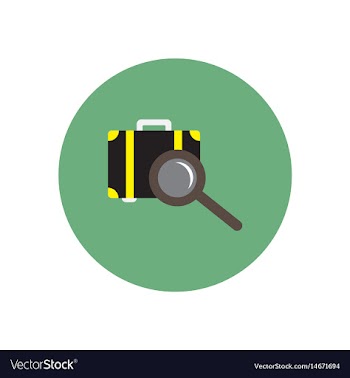 Stylish icon in color circle baggage scanner vector image