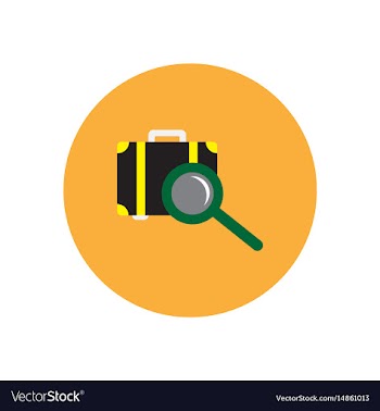 Stylish icon in color circle baggage scanner vector image