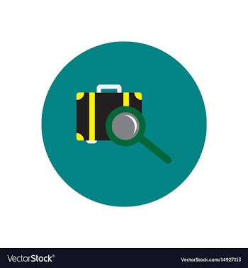 Stylish icon in color circle baggage scanner vector image