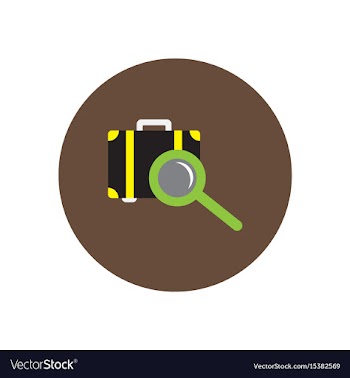 Stylish icon in color circle baggage scanner vector image