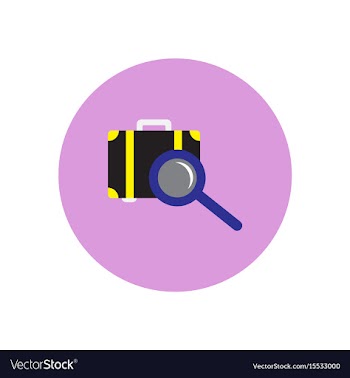 Stylish icon in color circle baggage scanner vector image