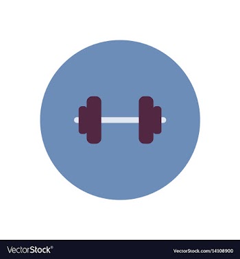 Stylish icon in color circle barbell sport vector image