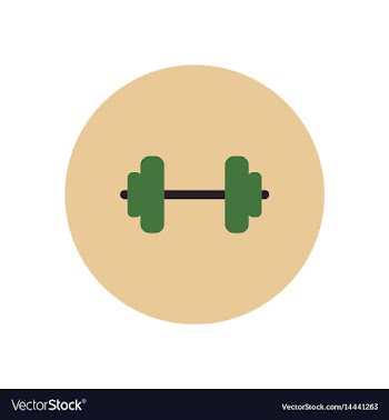 Stylish icon in color circle barbell sport vector image