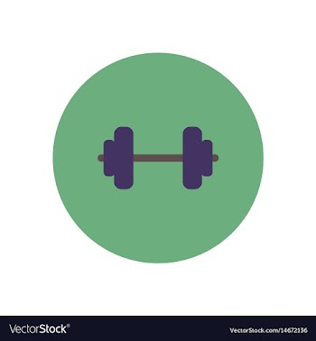 Stylish icon in color circle barbell sport vector image