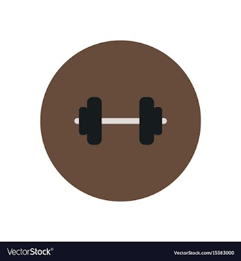 Stylish icon in color circle barbell sport vector image