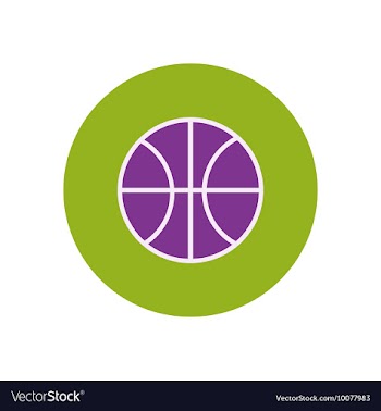 Stylish icon in color circle Basketball ball vector image