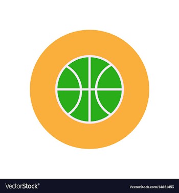 Stylish icon in color circle basketball ball vector image
