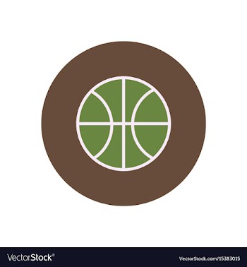 Stylish icon in color circle basketball ball vector image
