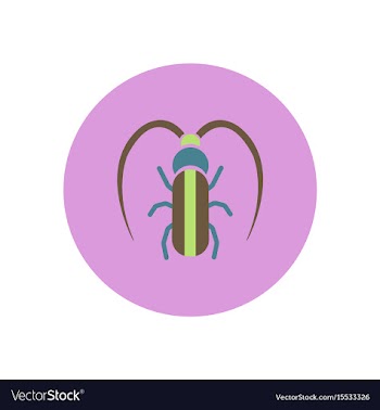 Stylish icon in color circle beetle barbel vector image