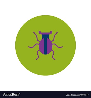 Stylish icon in color circle beetle insect vector image