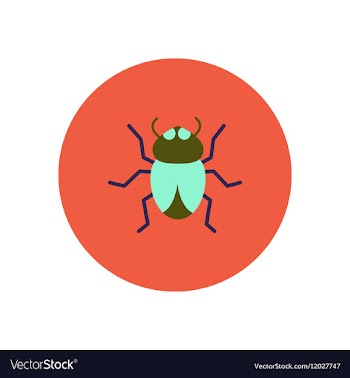 Stylish icon in color circle beetle insect vector image