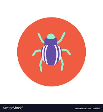Stylish icon in color circle beetle insect vector image