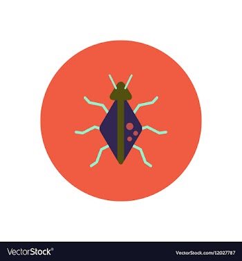 Stylish icon in color circle beetle insect vector image