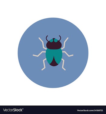 Stylish icon in color circle beetle insect vector image