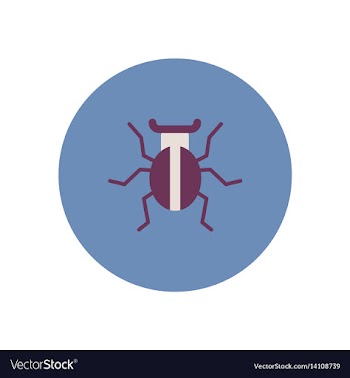 Stylish icon in color circle beetle insect vector image