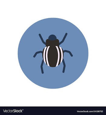 Stylish icon in color circle beetle insect vector image