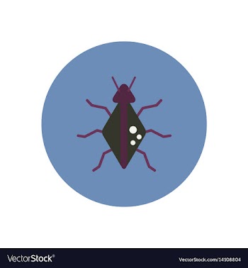 Stylish icon in color circle beetle insect vector image