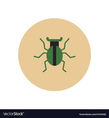 Stylish icon in color circle beetle insect vector image