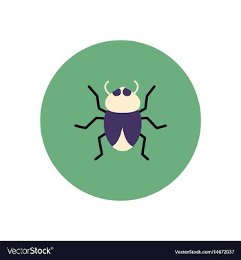 Stylish icon in color circle beetle insect vector image