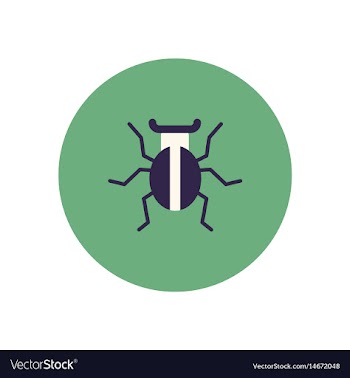 Stylish icon in color circle beetle insect vector image