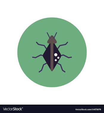 Stylish icon in color circle beetle insect vector image