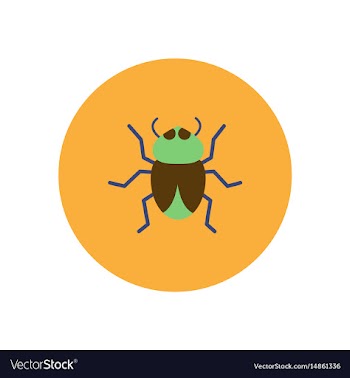 Stylish icon in color circle beetle insect vector image