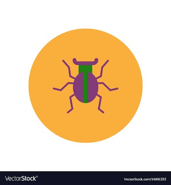 Stylish icon in color circle beetle insect vector image