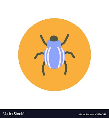 Stylish icon in color circle beetle insect vector image