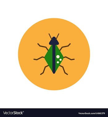 Stylish icon in color circle beetle insect vector image
