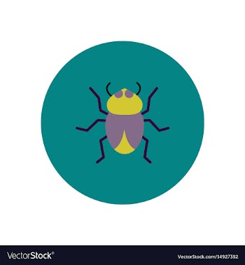 Stylish icon in color circle beetle insect vector image
