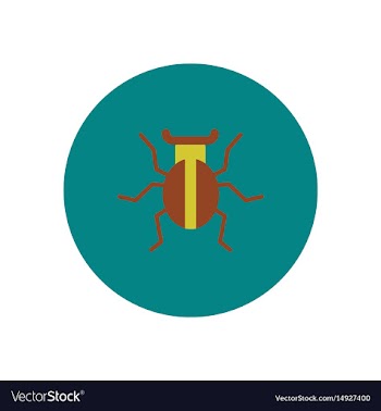 Stylish icon in color circle beetle insect vector image