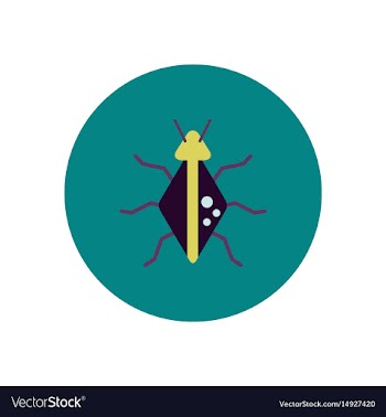 Stylish icon in color circle beetle insect vector image