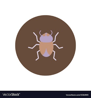 Stylish icon in color circle beetle insect vector image