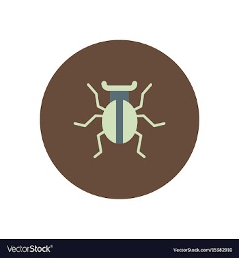 Stylish icon in color circle beetle insect vector image